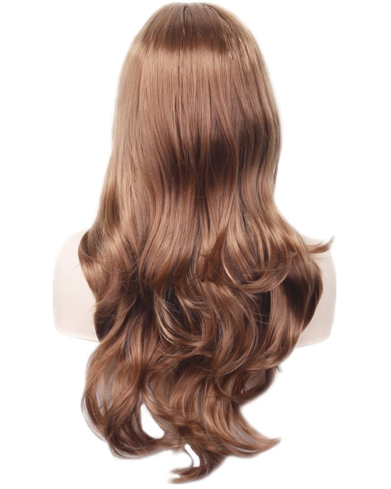 ANESHE Wigs 28" Long Wavy Hair Heat Resistant Cosplay Wig for Women (Light Brown) - Image 5